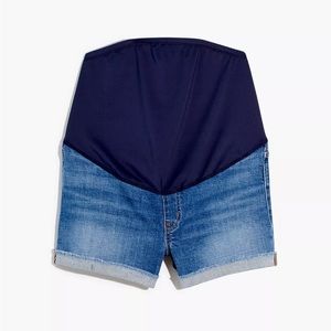 Madewell | Maternity over-the-belly Denim Shorts